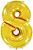 Шарик с гелием золото ("8"), шт 
