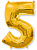 Шарик с гелием золото ("5"), шт 