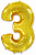 Шарик с гелием золото ("3"), шт
